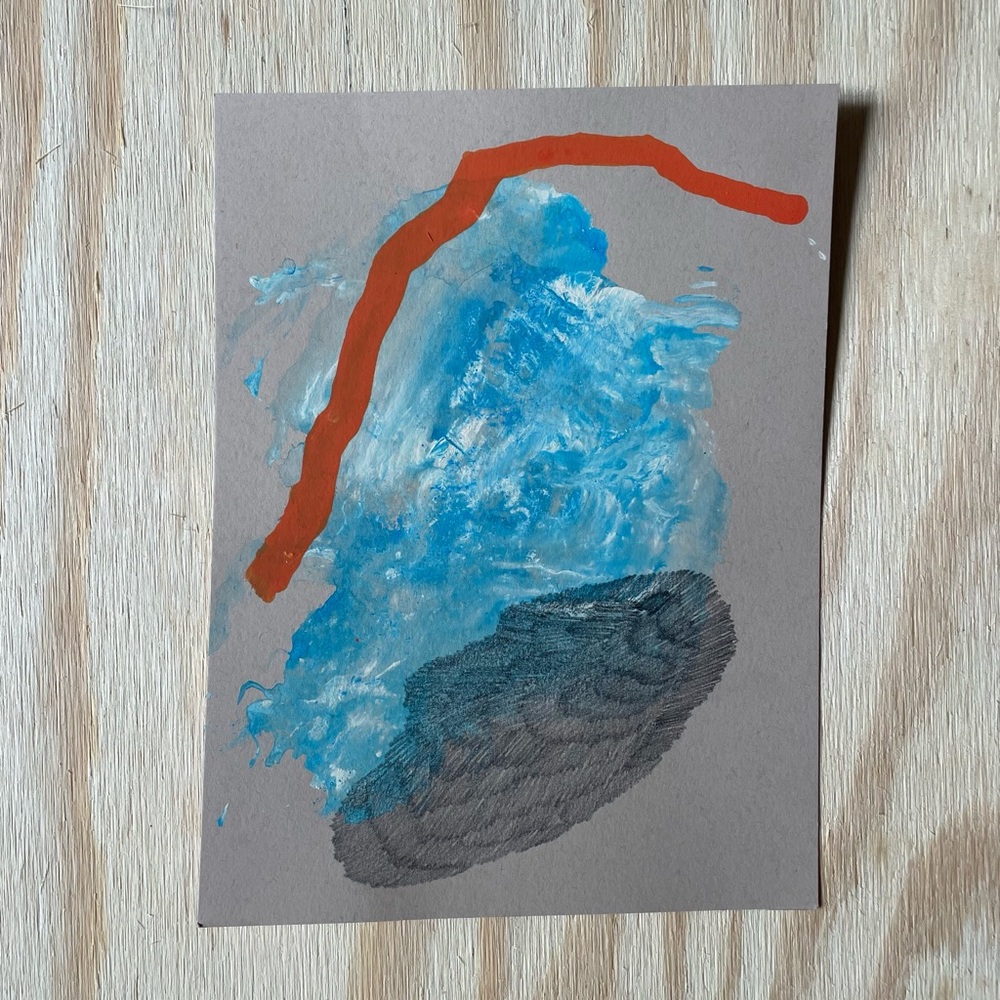 Mixed media abstract art